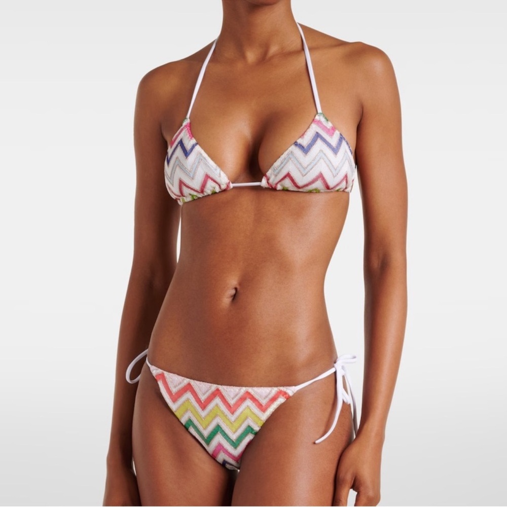 Missoni colorful chevron zigzag bikini set NWT Size 38/XS